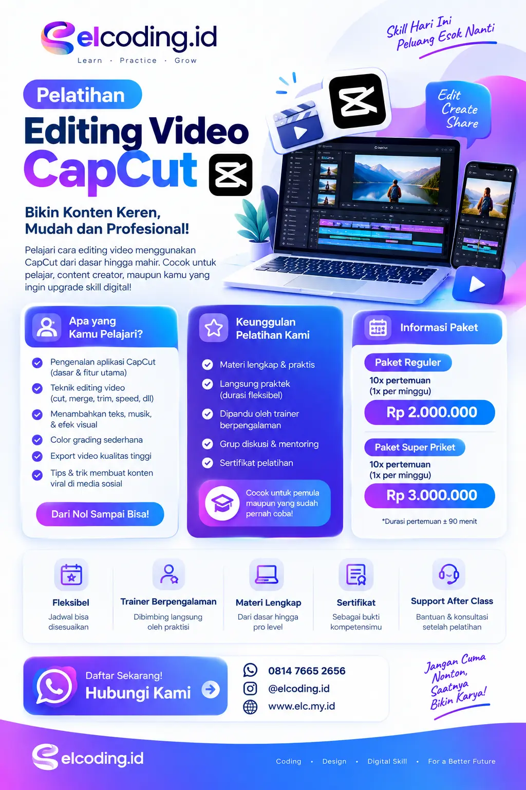 Training Editing Video For Kids by CapCut - Free CapCut Premium - 1 Month
